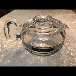 Vintage 6cup stove top Pyrex kettle